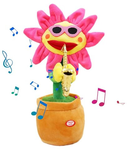 Eventerde Giocattolo Musicale | | Girasole Giocattolo | Giocattoli Bambino Girasole Ballerino Ripete Balla Parlante Funny Talking Che Ripete Quello Che Dici Peluche Girasole