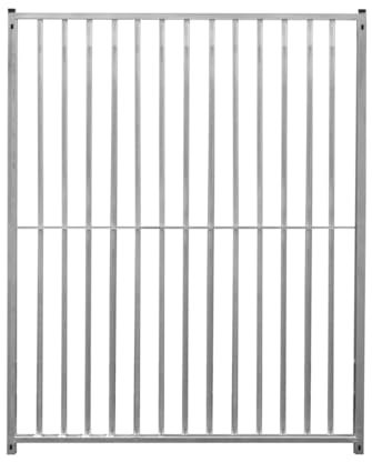 Dog Run Panels Galvanised Steel Kennel Heavy Duty Walk In Animal Enclosure Pen Fence Playpen Outdoor Support Bar 8cm Bar Spacing 1.84m x 1.5m Modular FREE Ground Fixing Brackets & Fixing Kit