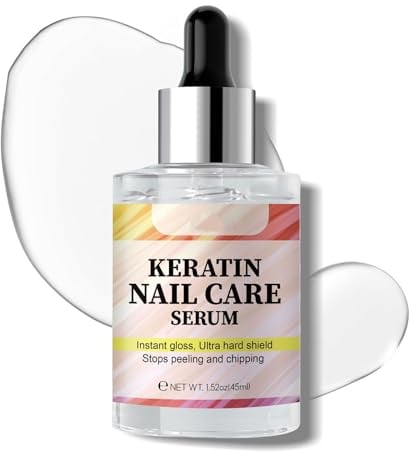 Nail Strengthener Serum, Keratin Nail Treatment Serum, Natural Nail Oil Deep Moisturize and Soften Dry Cuticle Repair Nail Care Serum to Soothe, Repair & Strengthen Cuticles and Nails