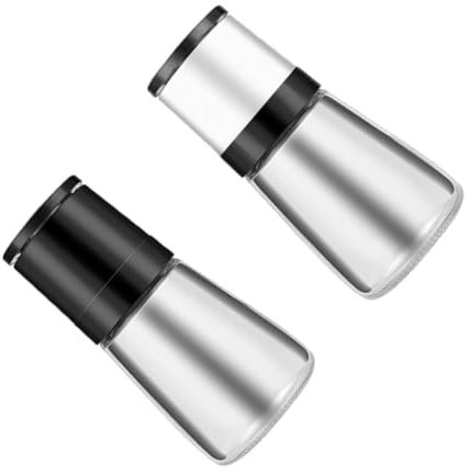 CIYODO Manuelle Pfeffermühle Mit Verstellbarem Keramikmahlwerk Kleine Gewürzmühlen in Weiß Und Schwarz Tragbare Küchen-gewürzflaschen Für Pfeffer Salz Cumin Für Picknick Und Haushalt