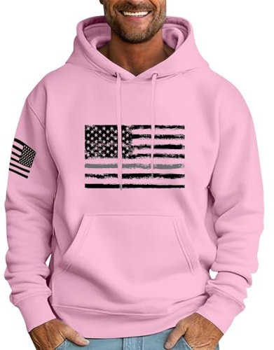 SHZFGUI Sweat À Capuche Zippé Homme Pull Rose 3XL - Gilet De Sport Sweet