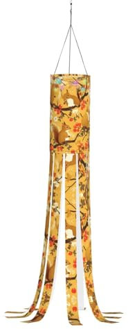 WHJYYXDE Halloween-Windsack, 101,6 cm, Outdoor-Hänge-Ventilator mit Licht und 9 Schwänzen, Eichhörnchen im Baum, bedruckt