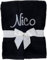 KIDDI-MEDIA Handtuch/Duschtuch mit personalisierter Bestickung wie z.B. Name/Verschiedene Größen und Farben | 500 g/m² | 100% Baumwolle Frottier (Schwarz, 70 x 140 cm)