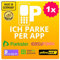 UNIVERSAL 5 in 1 Hinterglasaufkleber – Kompatibel mit EASYPARK Easy Park, Parkster, PayByPhone, Parco, Yellowbrick & Co. | Vignette Sticker Auto Aufkleber (6 x 6 cm) – App-Parken, Made in GERMANY (1)