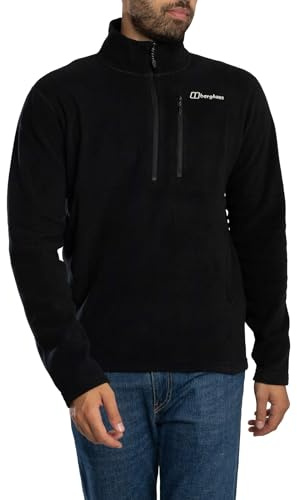 Berghaus Men's Prism Micro Polartec Half Zip Fleece Jacket, Black, L