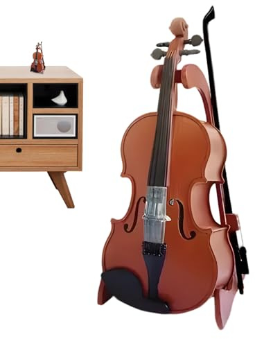Kleines Violinenspielzeug, kleinste Geige der Welt, klein, die traurige Musik spielt, dekorative Musikinstrumente, Schreibtischdekoration, realistisches Spielzeug