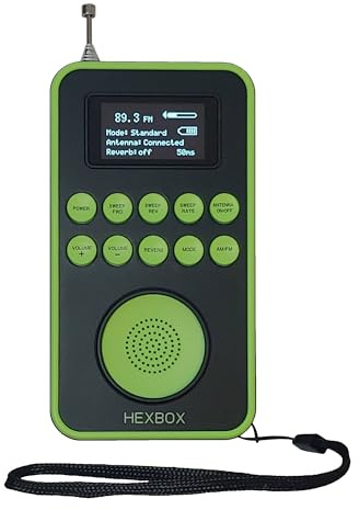 HexBox Spirit Box Ghost Hunting Equipment – ITC Communication Device with AM/FM Sweep, Word Bank with Micro SD, Bluetooth, Reverb & Rechargeable Battery for Paranormal Research