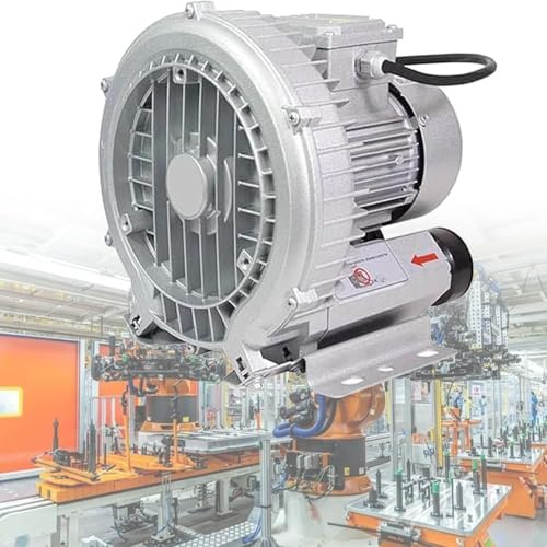 Soplador Regenerativo de Alta Presión 50HZ,Soplador de Vórtice Industrial,Bomba Vacío Industrial Silenciosa Alta Presión para Aireación Aguas Residuales en Acuarios y Estanques