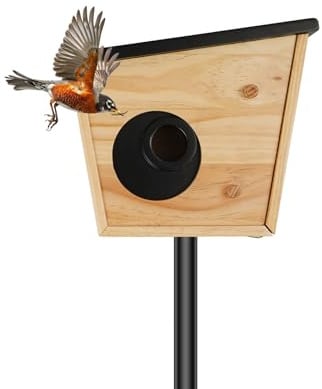 Vogelhaus mit Kamera Solar, Intelligenter Nistkasten mit KI-Vogelerkennung, HD-Nachtsicht & 4400mAh Akku, Wetterfestes Vogelfutterhaus für Draußen mit 35mm Eingang, Vogelbeobachtung für Garten & Balko