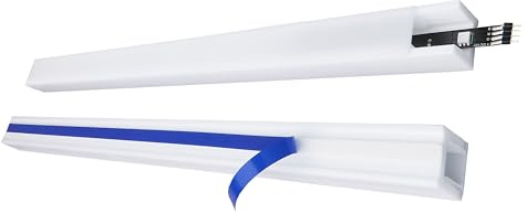 Decosa selbstklebende Leiste Kira - Dekorative Lichtleiste in Weiß für indirekte Beleuchtung von Wand und Decke - 5 Leisten à 2 m Länge= 10 m - Zierleiste aus Styropor 21,5 x 25 mm - inkl. Diffusor
