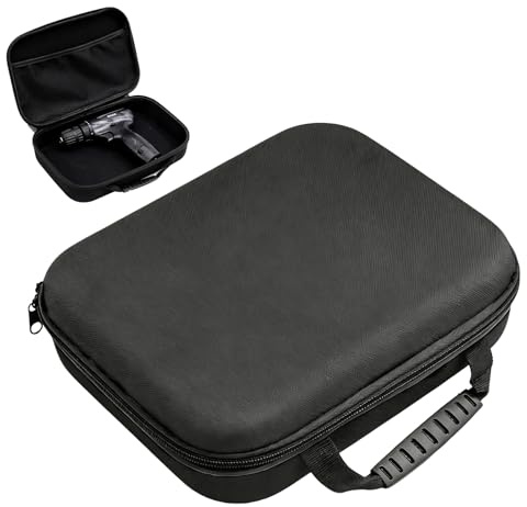 Tool Container Bag, 27 x 22 x 7 cm Hard Shell Tool Storage Case Carry Case Hard Shell Waterproof Tool Storage Case Drill Bit Case For Electric Grinder Drill and Accessories Case