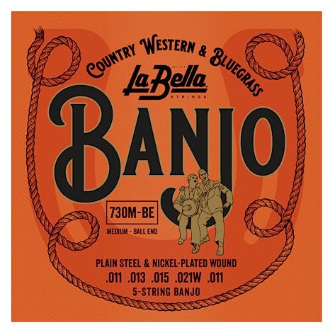 Labella 730 m in acciaio INOX corde per banjo, medium