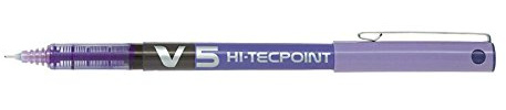 Pilot V5 Rollerball Pen Needle Tip 0.5mm Line 0.3mm Violet Ref V508