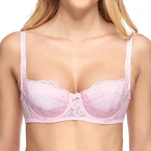 SUSA Dirndl BH Push up Wiesn-Zauber, Bügel-Push-Up BH mit bestickten Soft Cup Schalen, BH mit einfachem Design für EIN Atemberaubendes Dekolleté