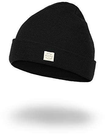Blend Scam Herren Wintermütze Beanie Mütze Unisex Mit Logobadge, Größe:ONE SIZE, Farbe:Black (70155)