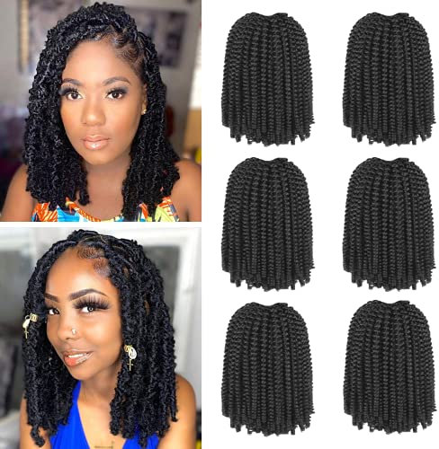 Xtrend 8 Zoll 6Packs / Lot Spring Twist Häkeln Haarverlängerungen Häkeln von Zöpfen Versaute synthetische natürliche Flechthaare Passion Twist für schwarze Frauen 2#