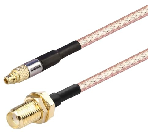 Oiyagai 2 Stück RG316 Wire Jumper SMA Female zu MMCX Male mit Connecting Line RF Koaxial Koaxkabel Antennenverlängerung Kabel Adapter Jumper (15 cm/5,9)