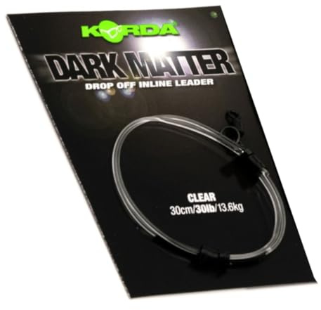 Korda Dark Matter Leader Drop Off Inline 30lb 30cm - Karpfenvorfach, Farbe:Clear