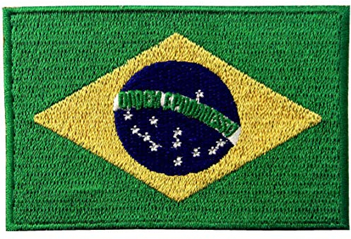 Brasilien Flagge National Bestickter Aufnäher zum Aufbügeln/Annähen