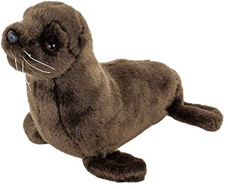 Teddys Rothenburg Uni-Toys Seelöwe Dunkelbraun 25 cm Plüschseelöwe Robbe Kuscheltier Stofftier Baby Kinder Spielzeug Plüschtier