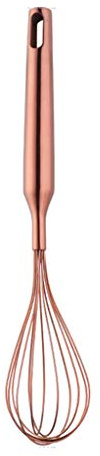 Stainless Steel Whisks Wire Whisk Set Kitchen wisks for Cooking Egg Beaters Stainless Steel Egg Whisk Milk Beater Egg Blending Stirring Hand Whisk Mixer Kitchen Gadgets 12 * 2.36-Rose Gold