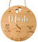 Little_Dreams_ Natalicio personalizado en madera.Regalo bebe, recién nacio, nacimiento. Natalicio, Placa nacimiento bebé personalizada redondo madera de haya 20cm ancho