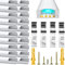 Chesbung Profilé Aluminium LED - 20x1mètre Aluminium Profilé V-forme pour Bandes à LED, Compact Finition Professionnelle avec Blanc Laiteux Couvercle,Embouts,Clips de Montage en Métal,Embouts Jaunes