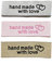 Juland 60 Stück Namensschilder zum Einnähen Handmade Stoffetiketten Textiletiketten Stoff Labels Tags Kleideretiketten Etiketten Nähen DIY Dekor für Klediung -1.5 * 5cm - Rosa weiße Schokolade