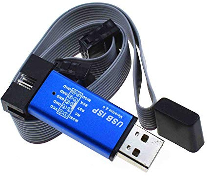 Aluminium-Gehäuse, USB ISP USBISP USBASP ASP Programmer für 51 ATMEL AVR WIN7 64 (zufällige Farbe)