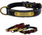 Yonsbox Personalized Leather Dog Collar with Soft Padded Name Plate Engraved Custom Adjustable Heavy Duty Thick Black Dog Collars for Male Female Boy Girl Puppy Small Medium Large Dogs