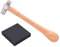 BENECREAT 10 Long 21.1 Ounce Chasing Hammer Jewelry Making Hammers with Wood Handle and Rubber Block for Jewelry Craft Making