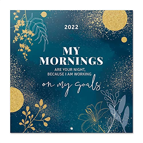 Grupo Erik Gliiter Gold Dreams Kalender 2022 Wandkalender 2022 Groß für 16 Monate, CP22018, Dunkelblau