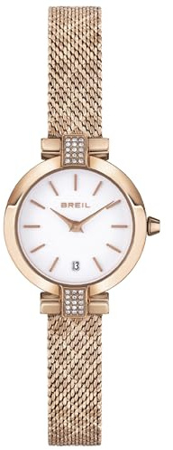 Breil, Collezione Soul, Orologio Donna in Acciaio, Movimento al Quarzo Solo Tempo, Resistente all'Acqua, Lunghezza Regolabile 13.5-19 cm, Chiusura Déployante con Pulsanti, Cassa 25 mm