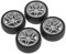 HLLR Paw Patrol 4pcs 48mm Simulation Gummirad Reifen Rad Spielzeug Modell DIY RC Ersatzteile
