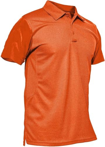 KEFITEVD Men's Polo Shirts Breathable Quick Dry Golf Short Sleeve Work Tops