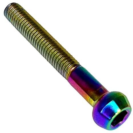 F26 Titan Kugelkopf Schraube Sattelstütze M5 (Rainbow Neochrom, 40mm)