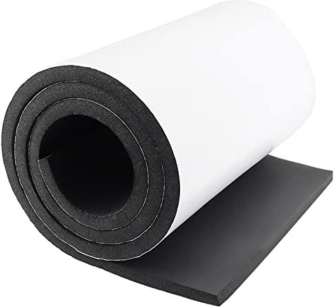 SDLDEER Plaque de mousse en néoprène auto-adhésive multifonction en mousse (Noir, 300mm X 12mm X 1.5m)