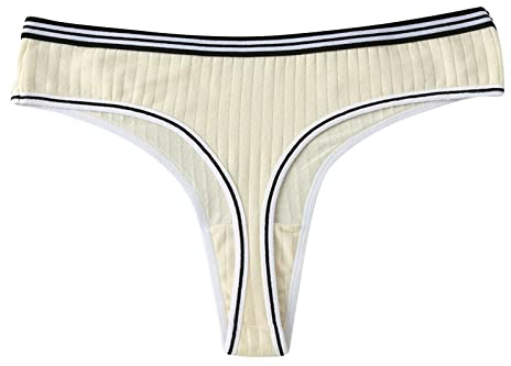 QWUVEDS Gestreifter Damen-Gürtel mit niedriger Taille durch Taillen-Bikini-Slip-Unterwäsche-Tanga Sexy Unterwäsche Für Männer Damen String Spitze Sexy Slip Damen Spitze Sexy Transparent