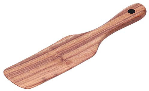 Spatule en Bois, Petit Grattoir à œufs en Bois, Tourneur Plat en Bois, Vaisselle de Cuisine en Bois Polyvalente(23.5 * 5cm)