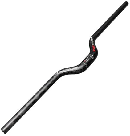 FukkeR 31.8mm Carbon Riser Lenker MTB Fahrradlenker 580/600/620/640/660/680/700/720/740mm for Rennrad Downhill BMX Mountainbike Bars Rise 50mm Lenkerstange(580mm)