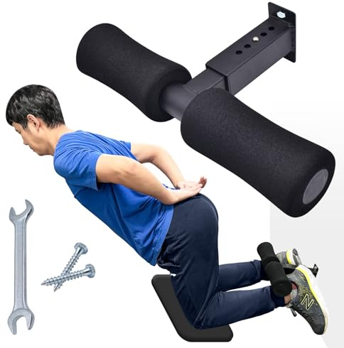 XonyiCos Wall Mount Sit Up Bar - LAT Pulldown Machines and Nordic Strap for Bench -Versatile Workout Tool for Nordic Curls Spanish Squats Core Twists,Enhance Your Core Strength and Leg Curls