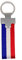 MIBANDERA Porte-clés drapeau de la France toile, porte-clés France avec fermeture et anneau., Drapeau France - Croix, Taille Unique
