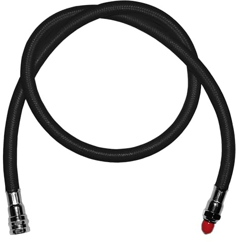 SAEKODIVE Geflochtener Niederdruck-Tauchschlauch, 68,6 cm oder 91,4 cm, flexibler geflochtener Schlauch, 500 PSI für Tauchen, 2. Stufe Regler und Oktopus (Schwarz/68,6 cm)