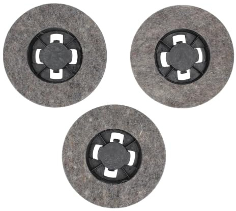 easyPART passend für CANDY/HOOVER 09502576 Polierscheiben Set HOOVER Z5 | für Bohnermaschine 3Stk, Graues Filzscheibenset zum Polieren und Bohnern von Parkett, 50030911007, Kompatibel mit DeLonghi