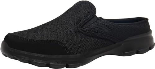 Sisttke Hausschuhe Damen Clogs Herren Slip On Pantoffeln Sommer Outdoor Atmungsaktiv Bequeme Gartenschuhe rutschfest Schlupfschuhe Slipper,Schwarz-II,40 EU