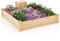 GOPLUS Jardinière Surélevée avec Treillis, Bac à Fleurs Extérieur en Bois avec Compartiments Divisés pour Fleurs, Légumes, Vignes Grimpantes, Assemblage DIY, Potager Surélevé pour Jardin, Patio