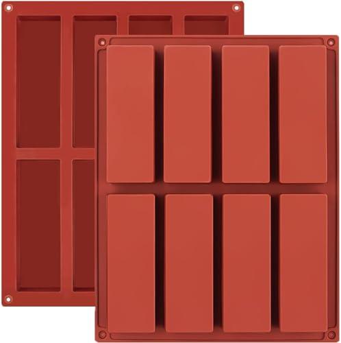 Leslady 2 Pièces Moule Silicone Pâtisserie Moule Pour Barre de Céréales Versatile and Reusable Mold for Cereal Bars, Pastries, and More