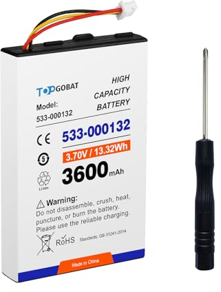 TOPGOBAT 533-000132 Akku,3600mAh Hohe Kapazität Kompatibel für Logitech G933,G533,G935,G933S,G533S Wireless Artemis Spectrum Gaming Headset Batterie mit Reparaturwerkzeug