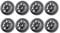 VPOUERY 8 Piezas Ruedas para Cestas de Lavavajillas Recambios Universales Ruedas para Cestas de Lavavajillas Compatibles con Lavavajillas Bosch Siemens