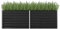 Gecheer Hochbeet Metall Hochbeete für Garten Gartenbeet Pflanzkübel Pflanzkasten Blumenkasten Gemüsebeet Blumenbeet Beet hoch Frühbeet für Garten Anthrazit 240 x 80 x 77 cm Verzinkter Stahl